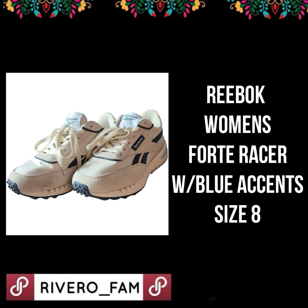 REEBOK | WOMENS | FORTE RACER W/BLUE ACCENT | SIZE 8